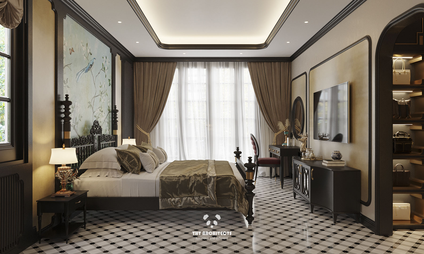 tht architects - Indochine home quận 7 - phòng ngủ master 03